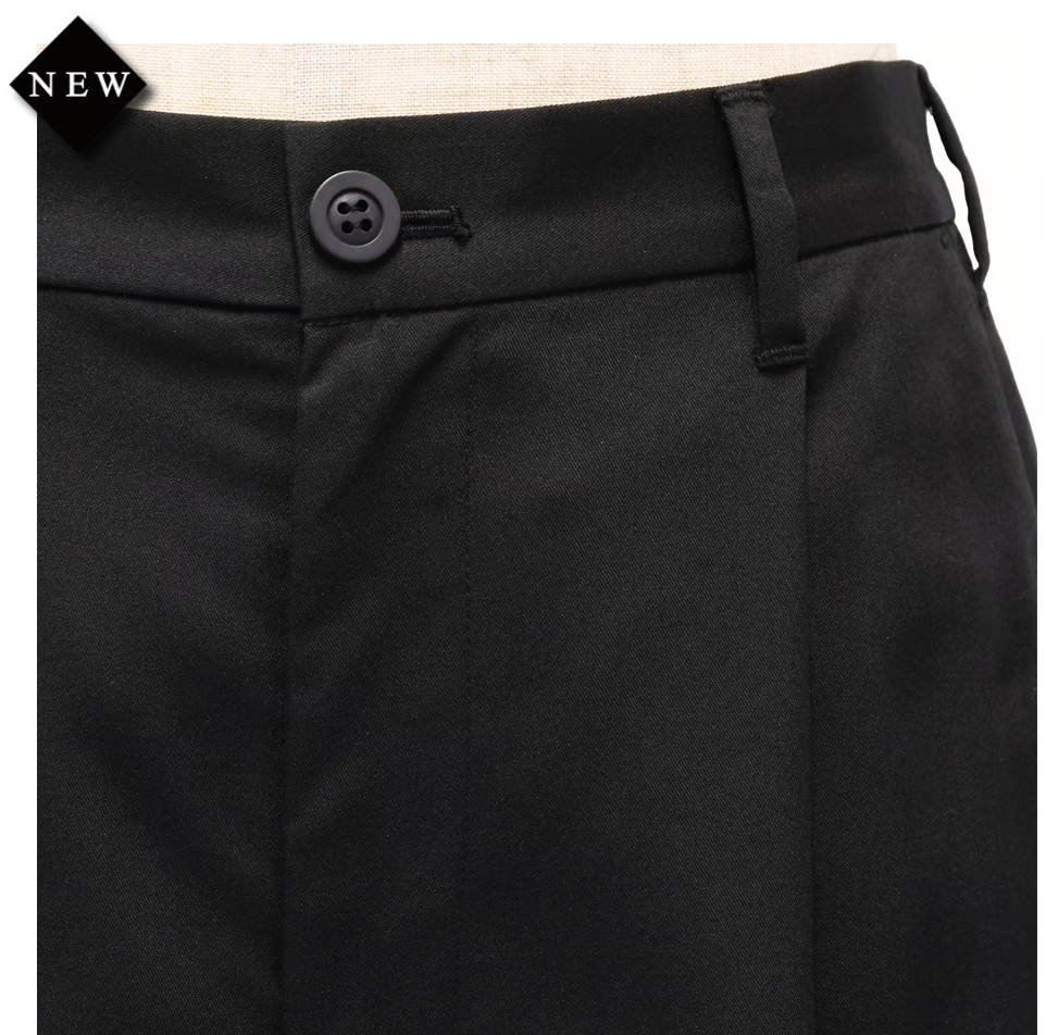 【MiDiom】ミディオム 1Tuck Wide Pants Black