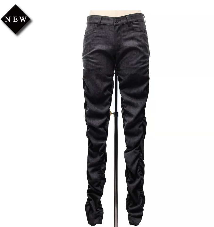 【MiDiom】ミディオム Printed Shirring Pants White/Grey/ブラック