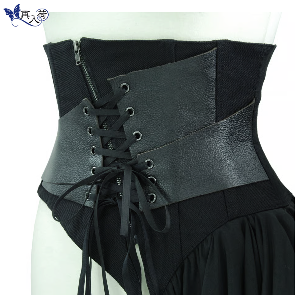 【Sheglit】シェグリット "Restraint"レザーコルセット ブラック