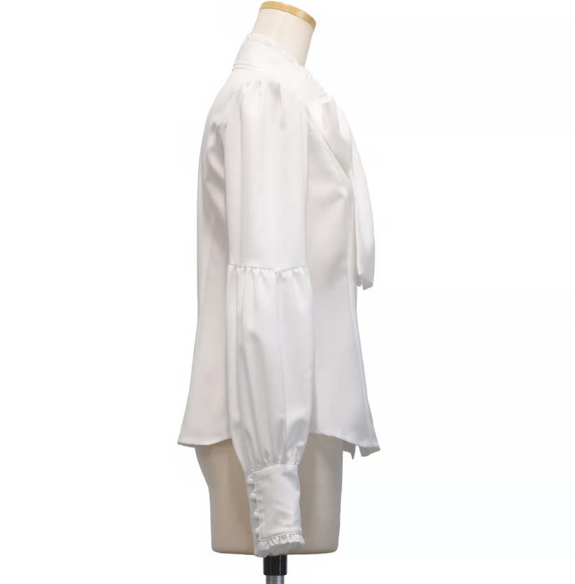 【Sheglit】シェグリット "Governess"ドレスブラウス ホワイト/グレー/ダークグリーン/ブラック