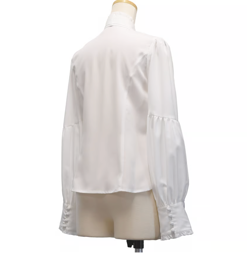 【Sheglit】シェグリット "Governess"ドレスブラウス ホワイト/グレー/ダークグリーン/ブラック