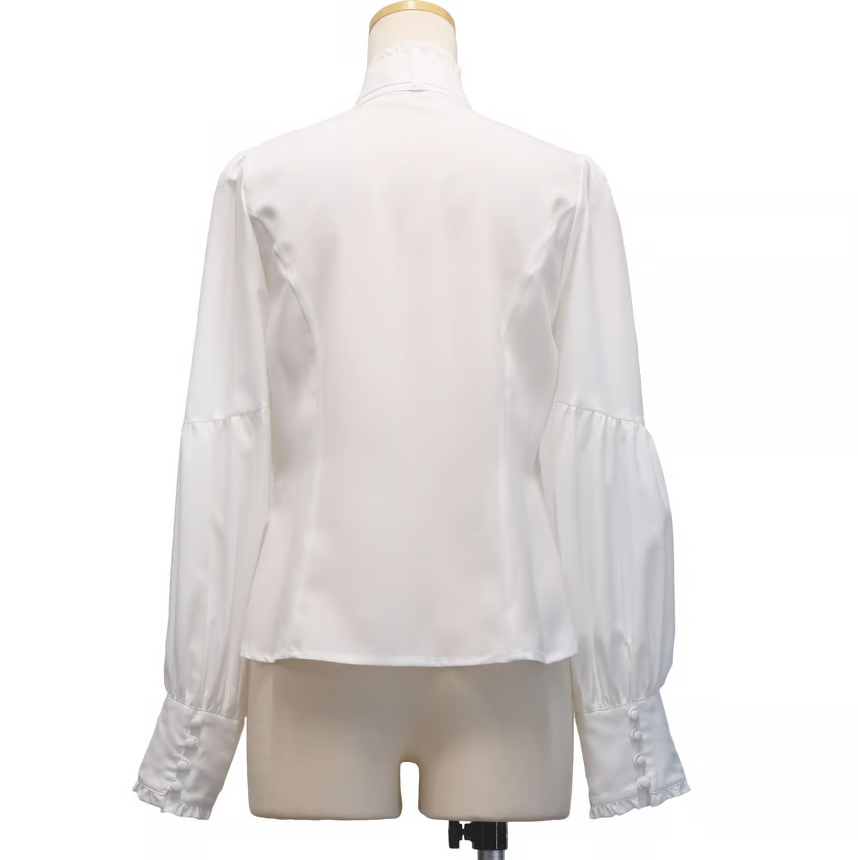 【Sheglit】シェグリット "Governess"ドレスブラウス ホワイト/グレー/ダークグリーン/ブラック