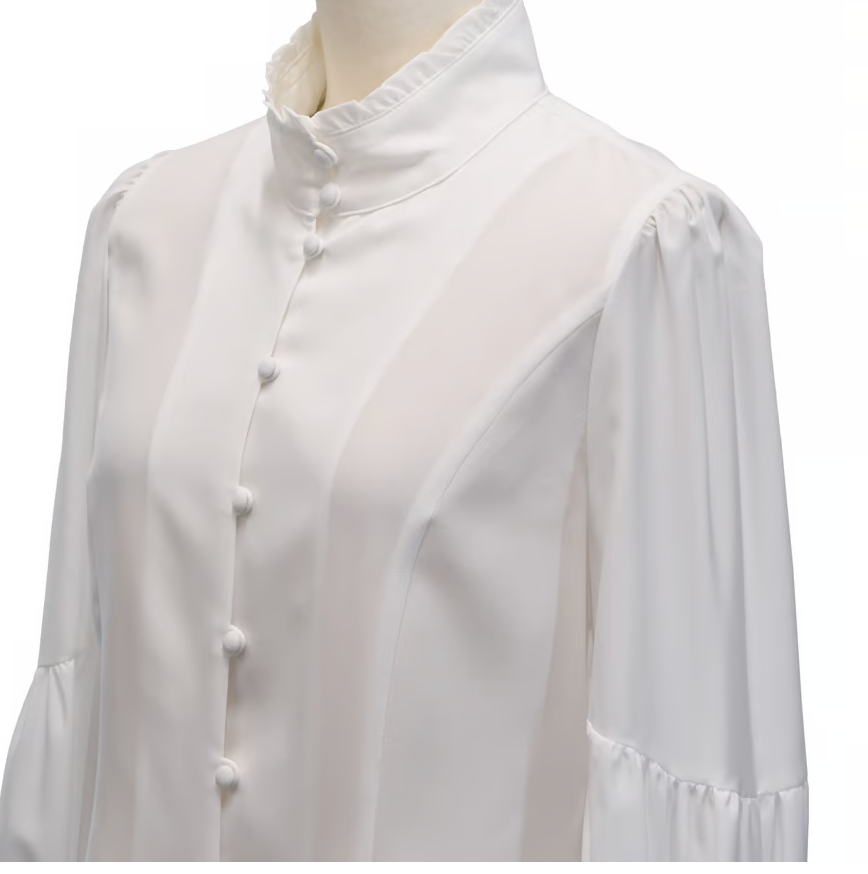 【Sheglit】シェグリット "Governess"ドレスブラウス ホワイト/グレー/ダークグリーン/ブラック