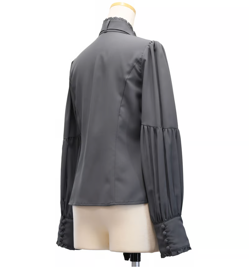 【Sheglit】シェグリット "Governess"ドレスブラウス ホワイト/グレー/ダークグリーン/ブラック