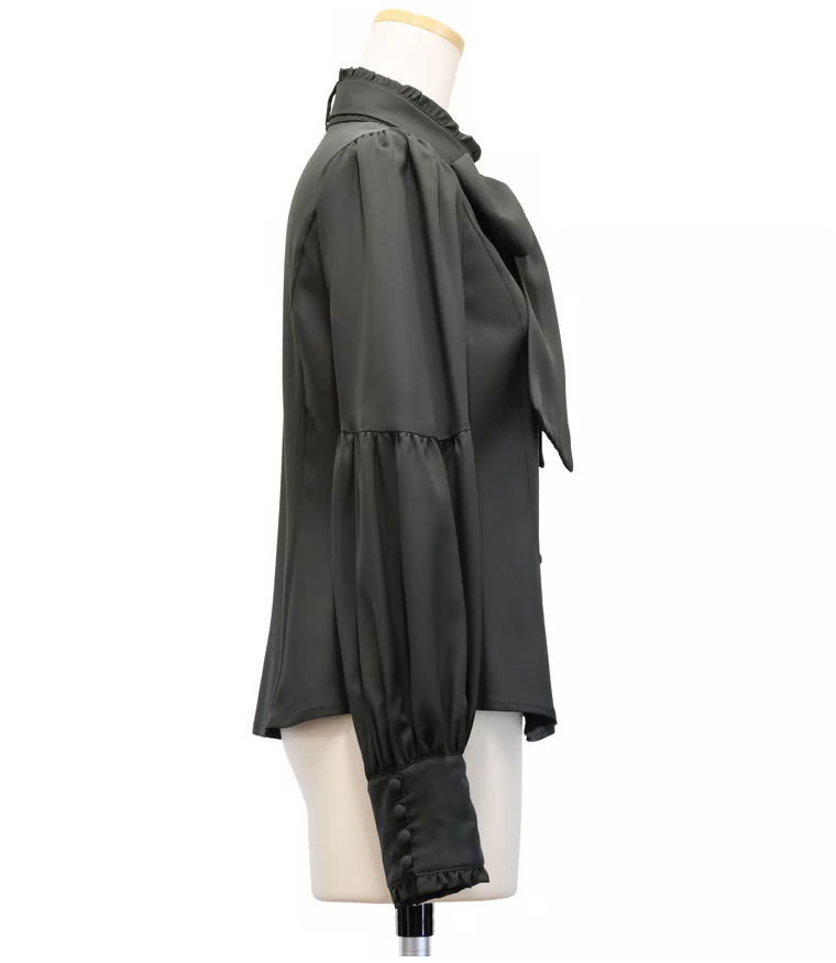 【Sheglit】シェグリット "Governess"ドレスブラウス ホワイト/グレー/ダークグリーン/ブラック