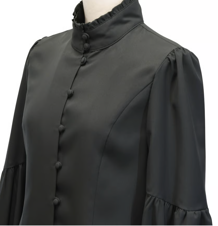 【Sheglit】シェグリット "Governess"ドレスブラウス ホワイト/グレー/ダークグリーン/ブラック