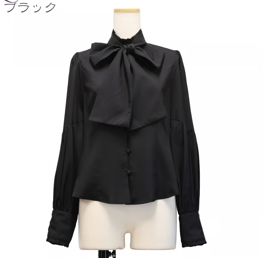 【Sheglit】シェグリット "Governess"ドレスブラウス ホワイト/グレー/ダークグリーン/ブラック