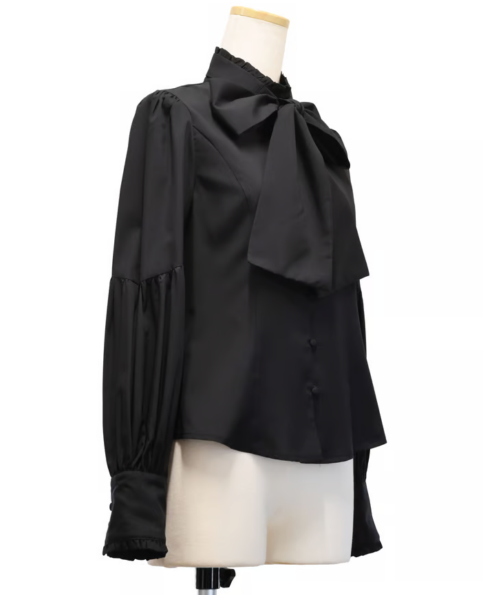 【Sheglit】シェグリット "Governess"ドレスブラウス ホワイト/グレー/ダークグリーン/ブラック