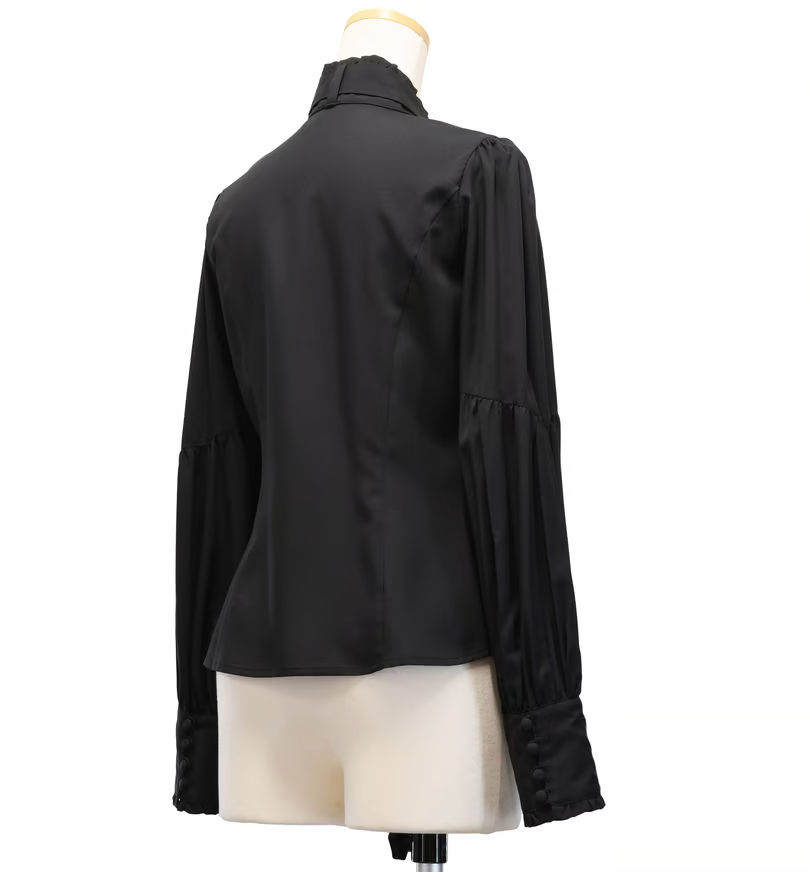 【Sheglit】シェグリット "Governess"ドレスブラウス ホワイト/グレー/ダークグリーン/ブラック