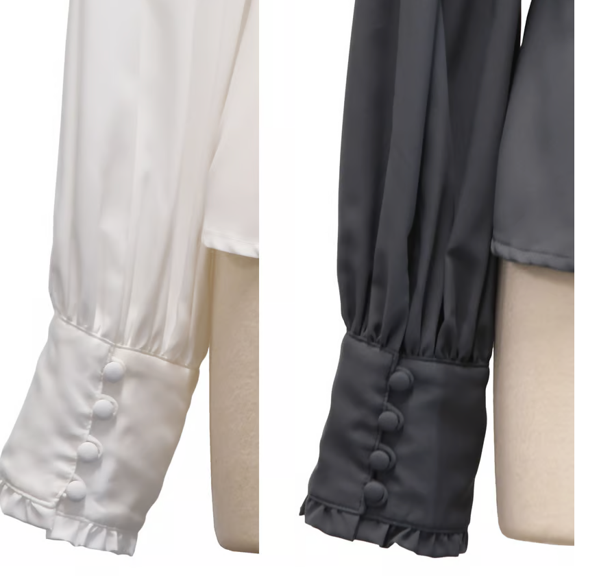 【Sheglit】シェグリット "Governess"ドレスブラウス ホワイト/グレー/ダークグリーン/ブラック