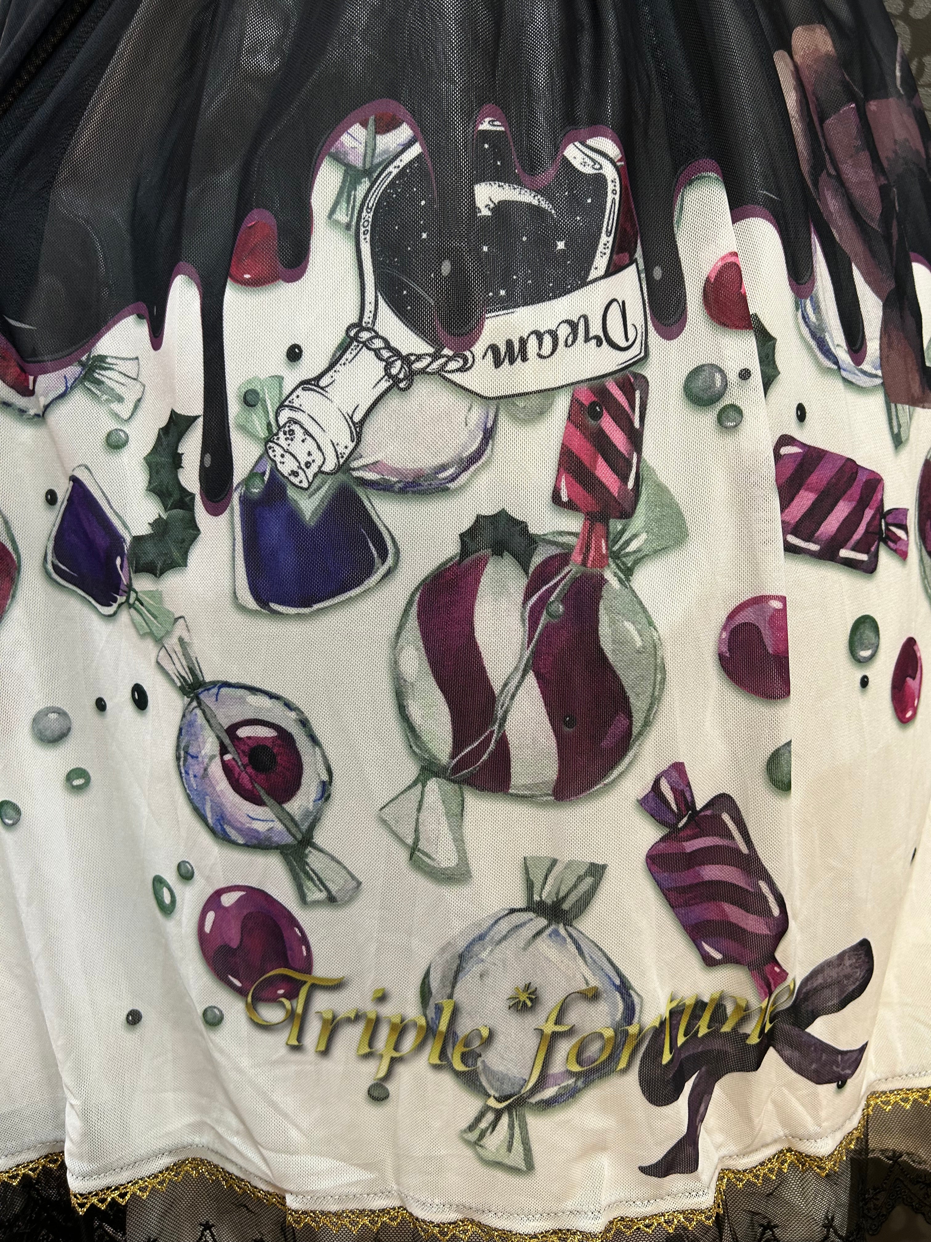 【Triple fortune】トリプルフォーチュン 毒々キャンディースカート(レッドキャンディー)