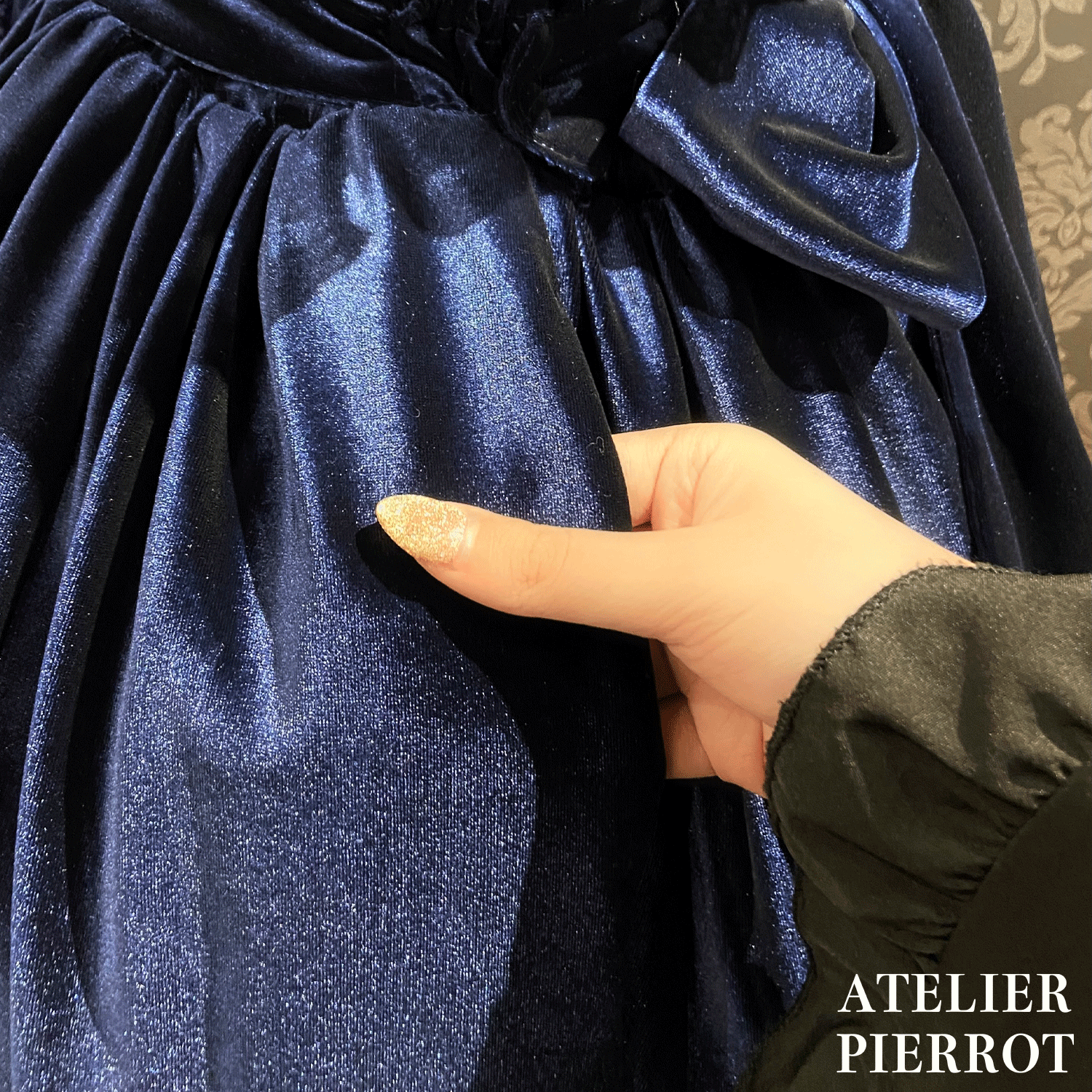 【ATELIER PIERROT】 Adenophora -Jumper -Rock Bordeaux/Marine/Schwarz★Geplant, Mitte September bis zum Ende veröffentlicht zu werden★