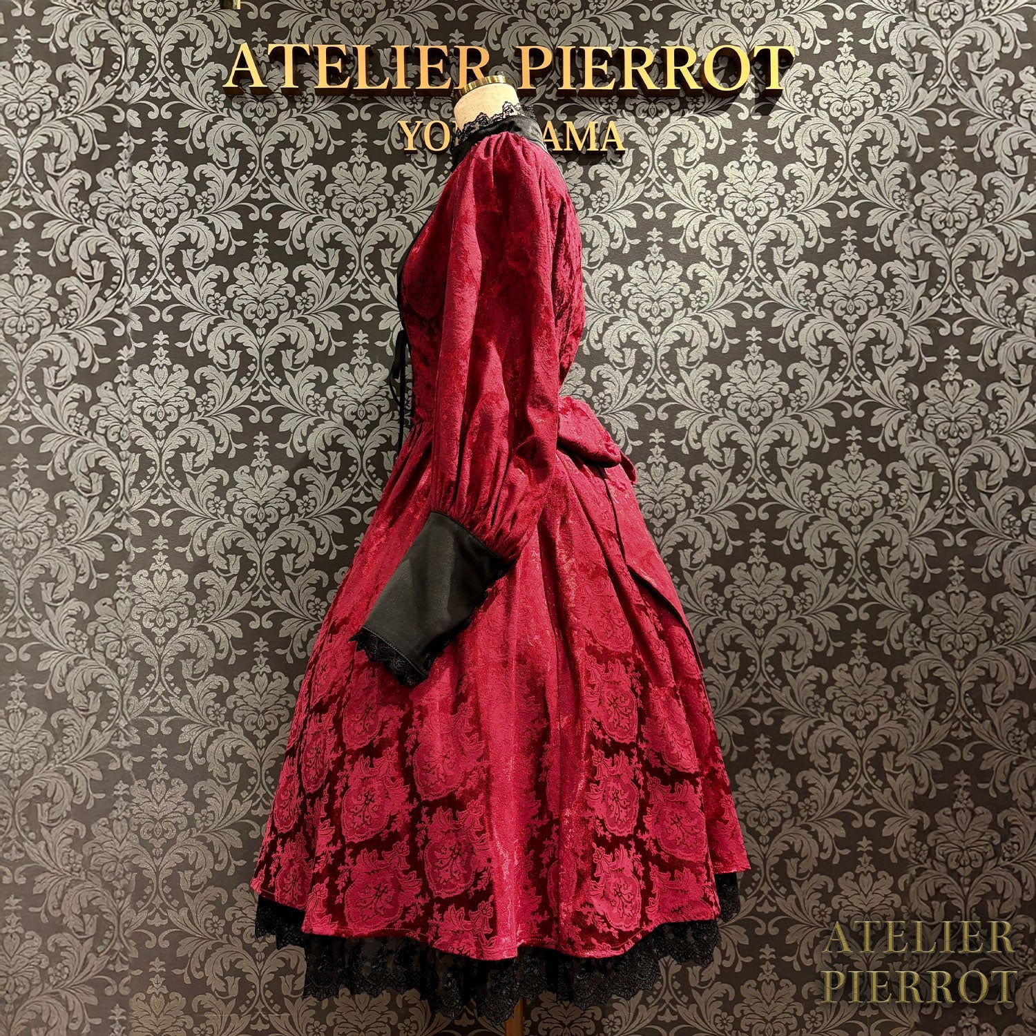 【ATELIER PIERROT】 Victorian Reverie Dress ホワイト/ボルドー/ネイビー/ブラック