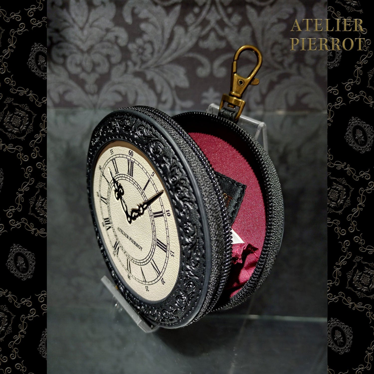 【ATELIER PIERROT】 Pochette a la carte Coin Purse ~Clock~ ブロンズ/ブラック