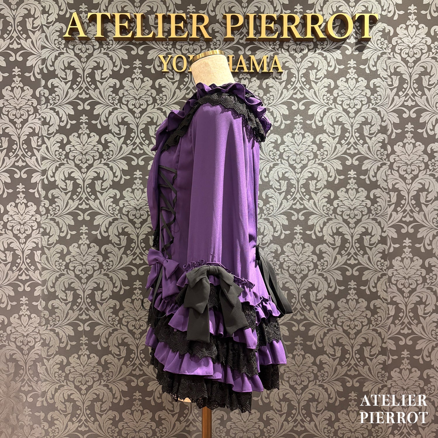 【ATELIER PIERROT】 ★예약 상품★ Black Mischief CardiganWhite/Bordeaux/Purple/Black×White/Black
