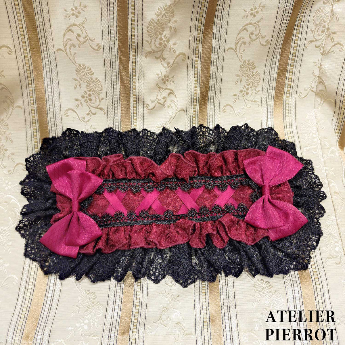 【ATELIER PIERROT】 Royal Nocturne Headdress ホワイト/ピンク/ワイン/グリーン/ネイビー/ブラック