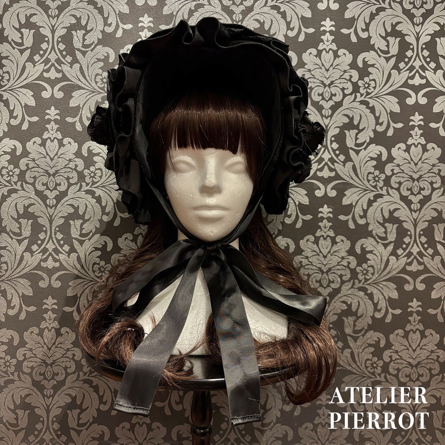 【ATELIER PIERROT】 Adenophora Grand Headdress Bordeaux/Marine/Schwarz★Von Anfang bis Mitte September entlassen★