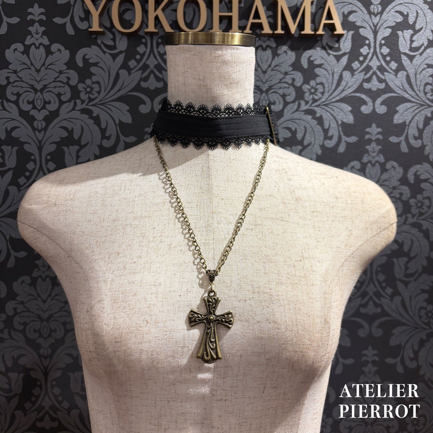 【ATELIER PIERROT】 ★ご予約受付中★ Forbidden Prayer Choker Necklace Set ホワイト/ブラック