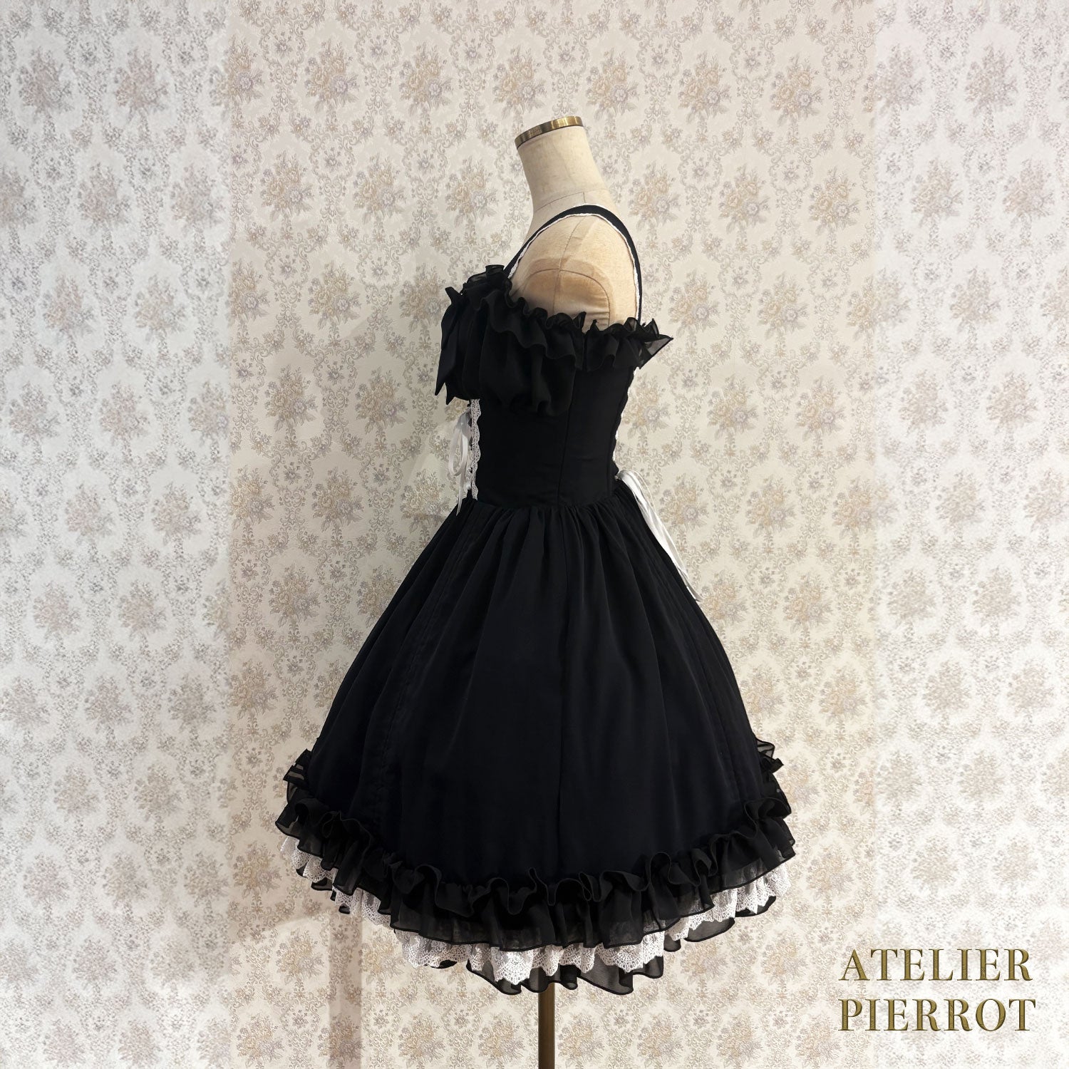 【ATELIER PIERROT】 Eternal Waltz Jumper Skirt ホワイト/ボルドー/パープル/ネイビー/ブラック×ホワイト/ブラック