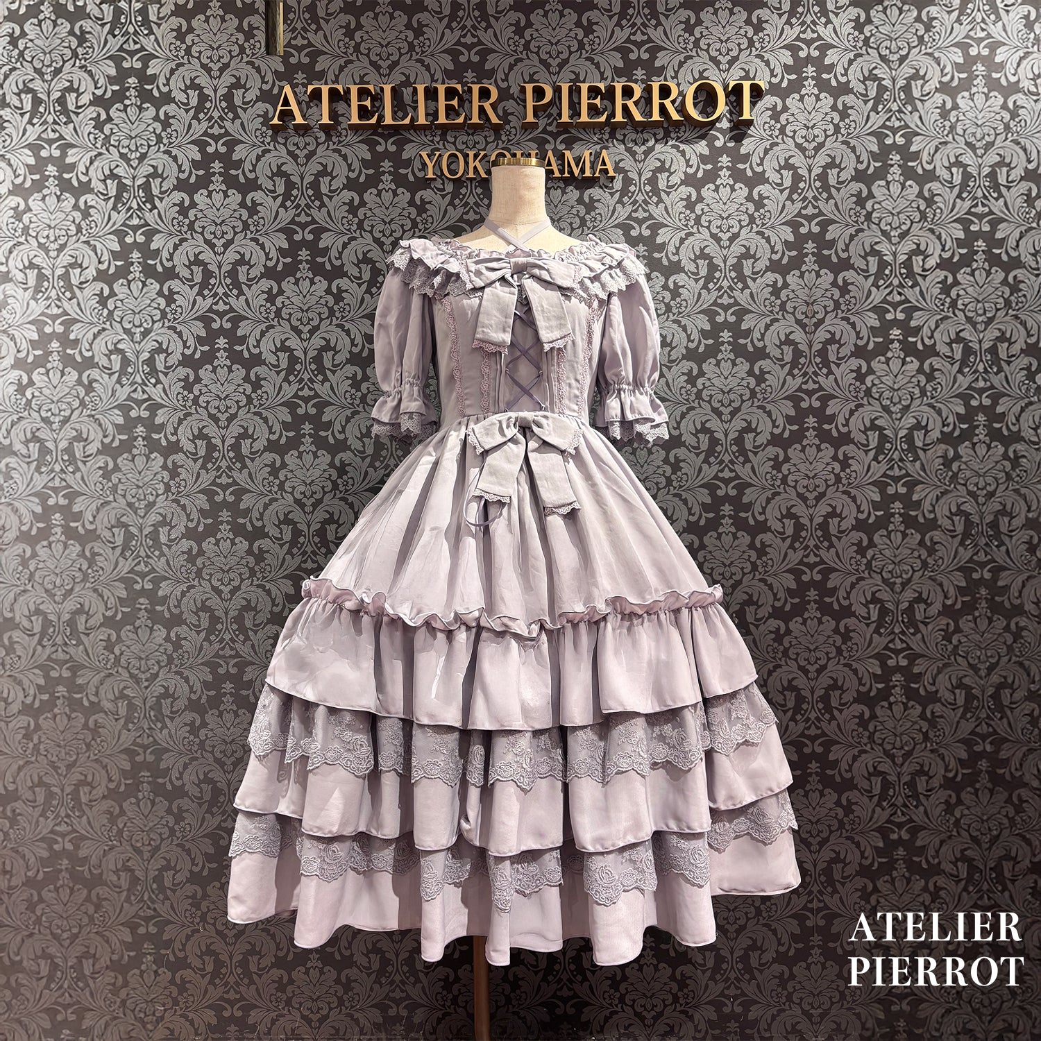 【ATELIER PIERROT】 ★Now accepting reservations★Aveline Mimore DressWhite/lavender/Navy/Black