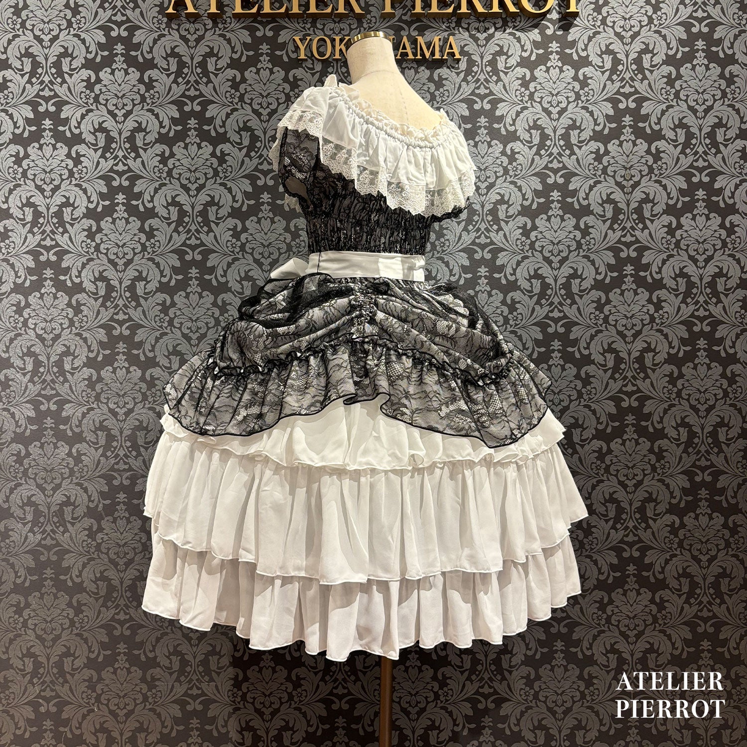 【ATELIER PIERROT】 Ruined Castle Dress 新色ホワイト/ボルドー/新色パープル/ネイビー/ホワイト×ブラック/ブラック