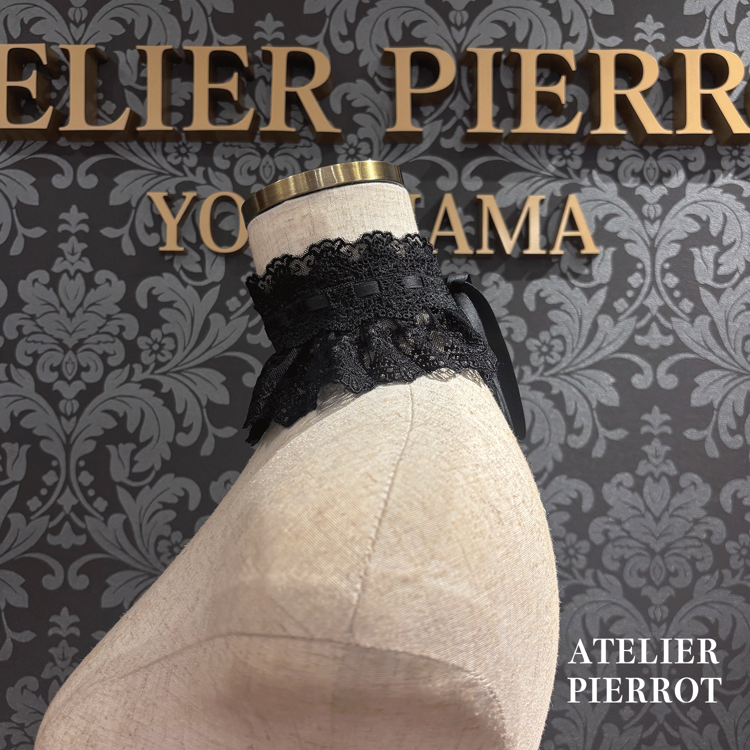 【ATELIER PIERROTLACE GRACE Choker White/Bordeaux/Purple/Green/Navy/Black★5 월 말에 출시되었습니다★