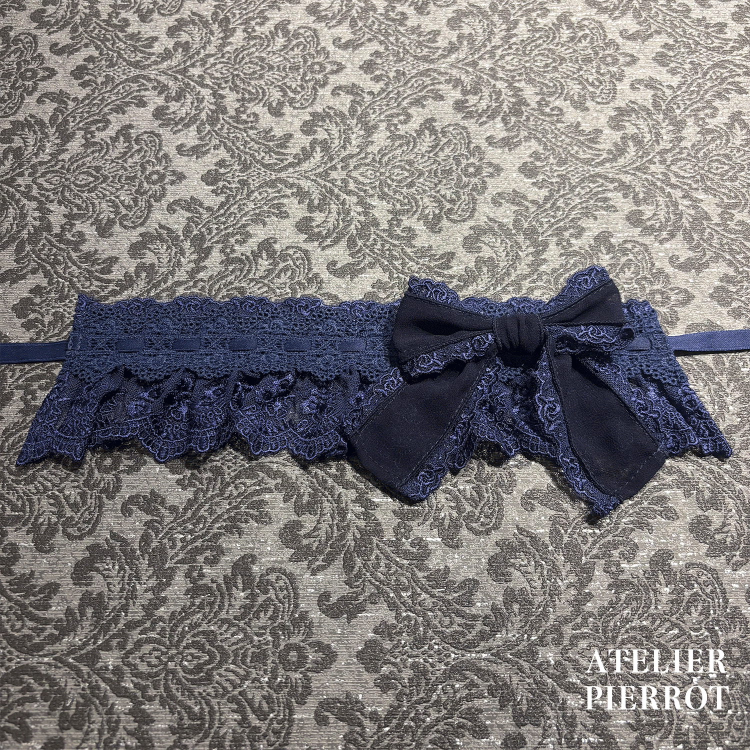 【ATELIER PIERROTLACE GRACE Choker White/Bordeaux/Purple/Green/Navy/Black★5 월 말에 출시되었습니다★