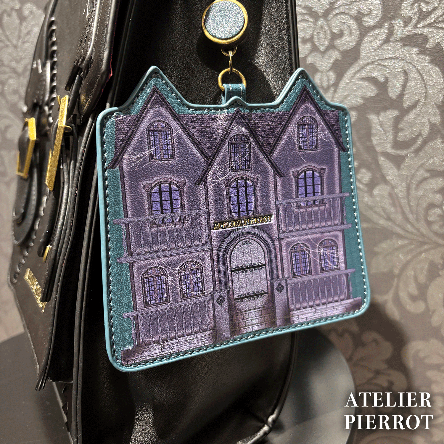 【ATELIER PIERROT】 Pochette a la carte Series Pass Holder~Haunted House~ ダークグリーン/ブラック