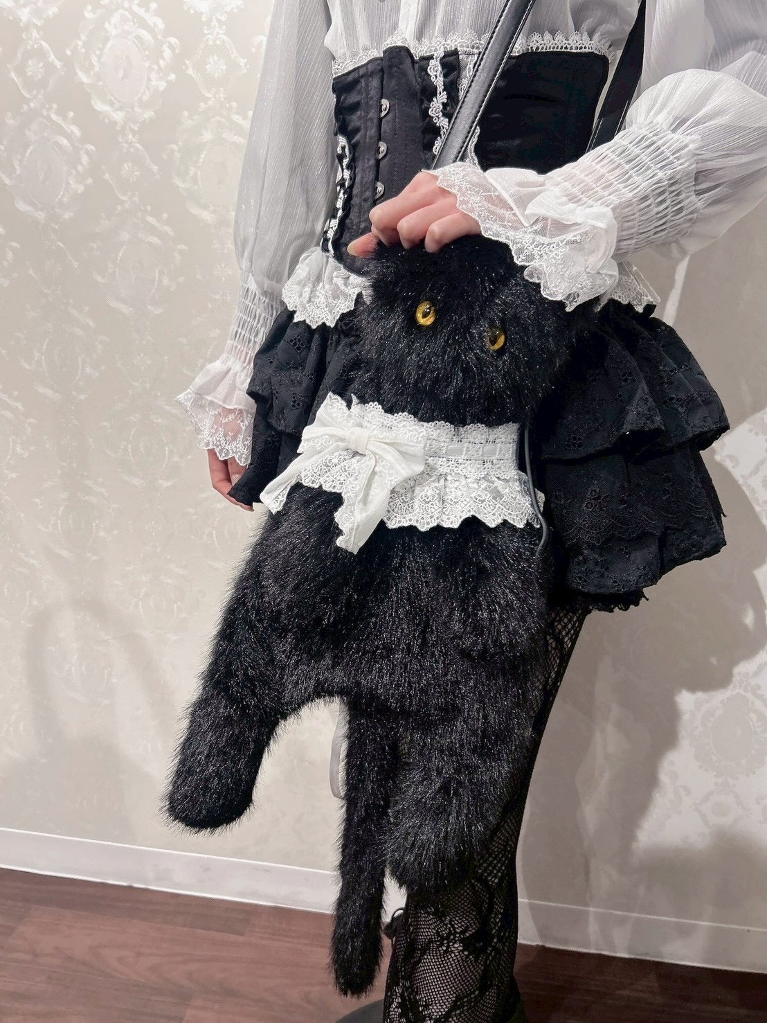 【ATELIER PIERROT】 Noir Neko Shoulder Bag ホワイト/グレー/ブラック