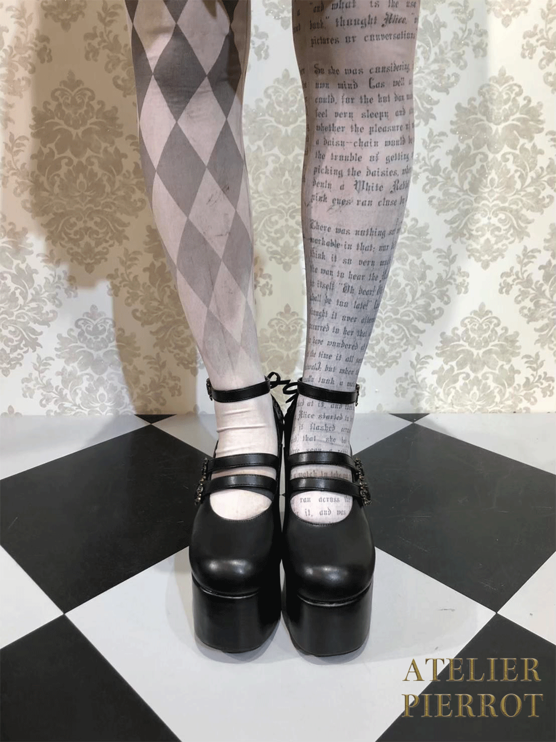 【ATELIER PIERROT】ANTIQUE GOLD FRAME PUMPS Black S~LL★Released from late August to early September★