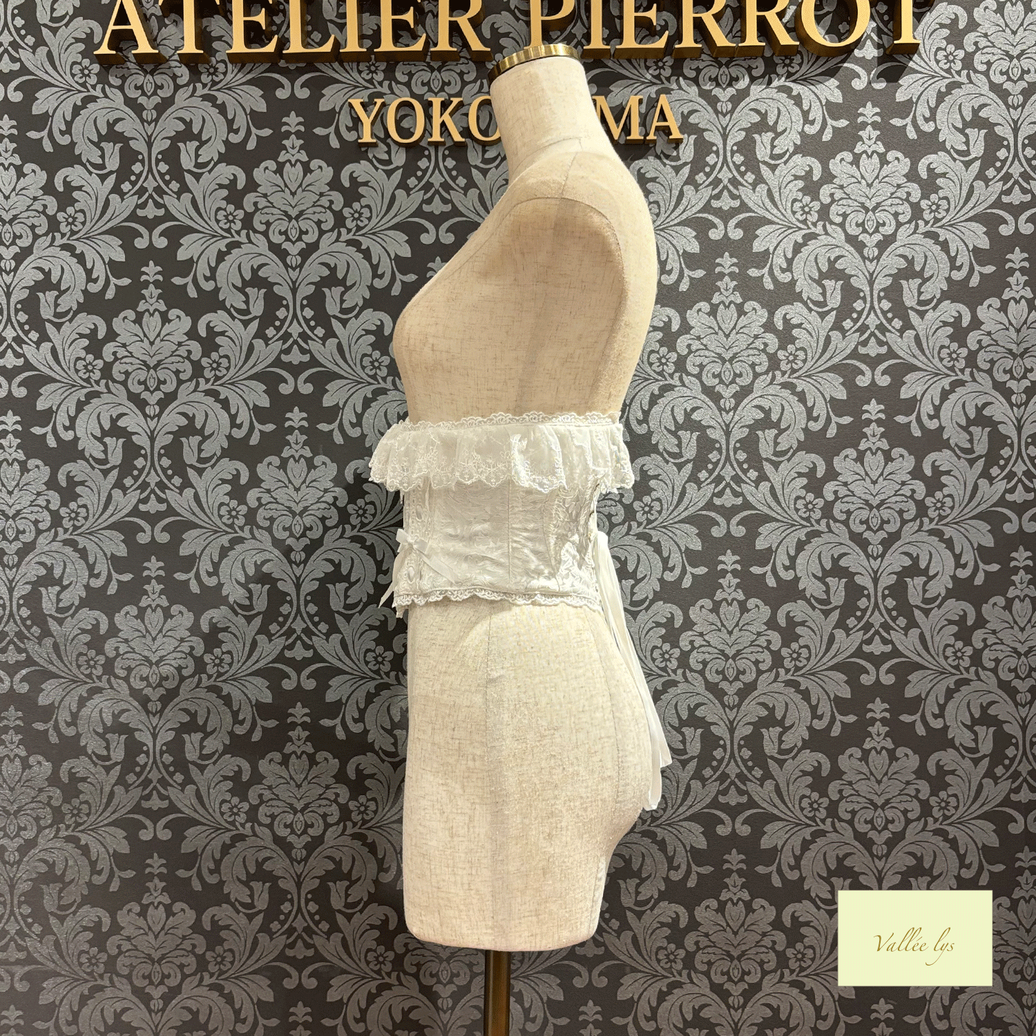 【Vallée lys】ヴァレリス Fleur de Brume Corset ホワイト/ピンク/ボルドー/ネイビー/ブラック