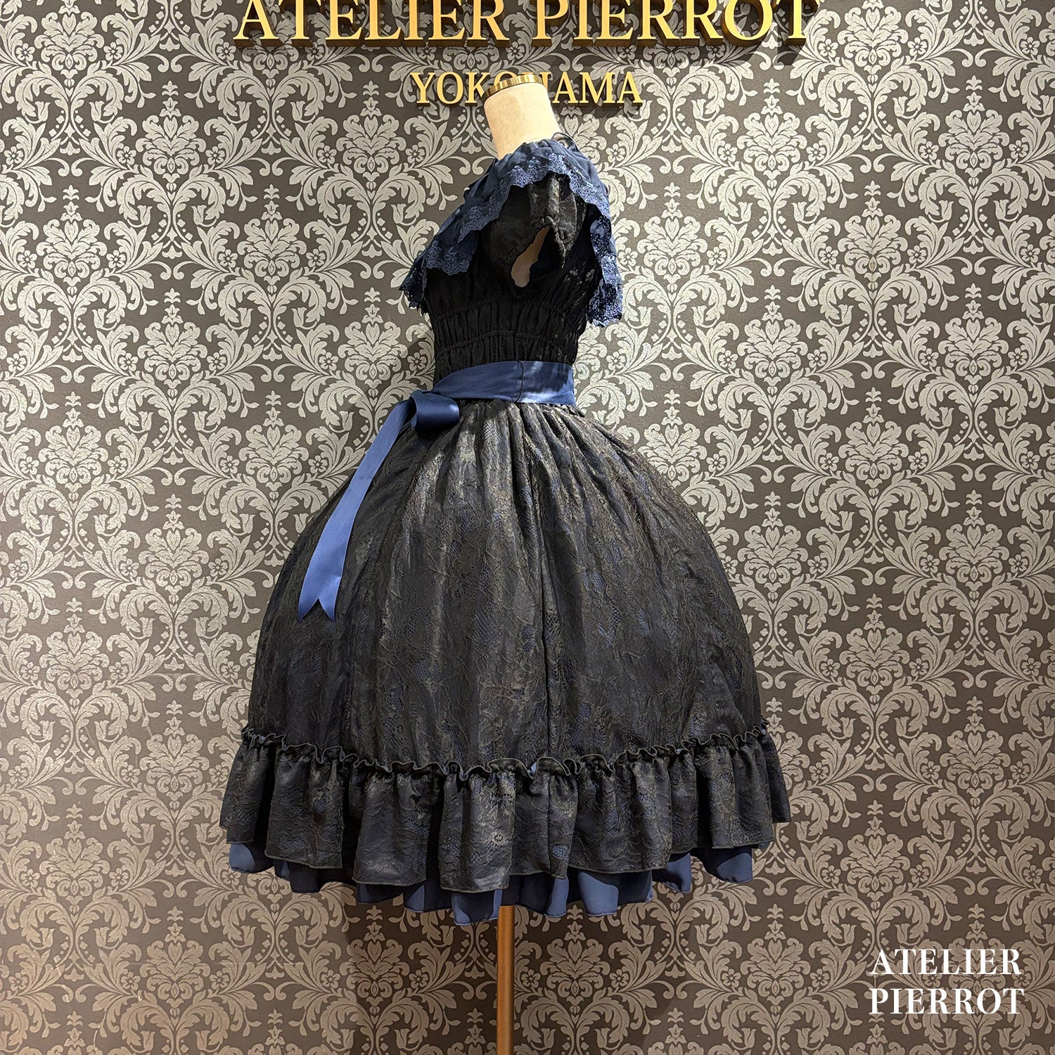 【ATELIER PIERROT】 Ruined Castle Dress 新色ホワイト/ボルドー/新色パープル/ネイビー/ホワイト×ブラック/ブラック
