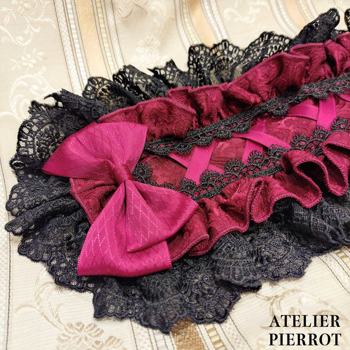 【ATELIER PIERROT】 Royal Nocturne Headdress ホワイト/ピンク/ワイン/グリーン/ネイビー/ブラック
