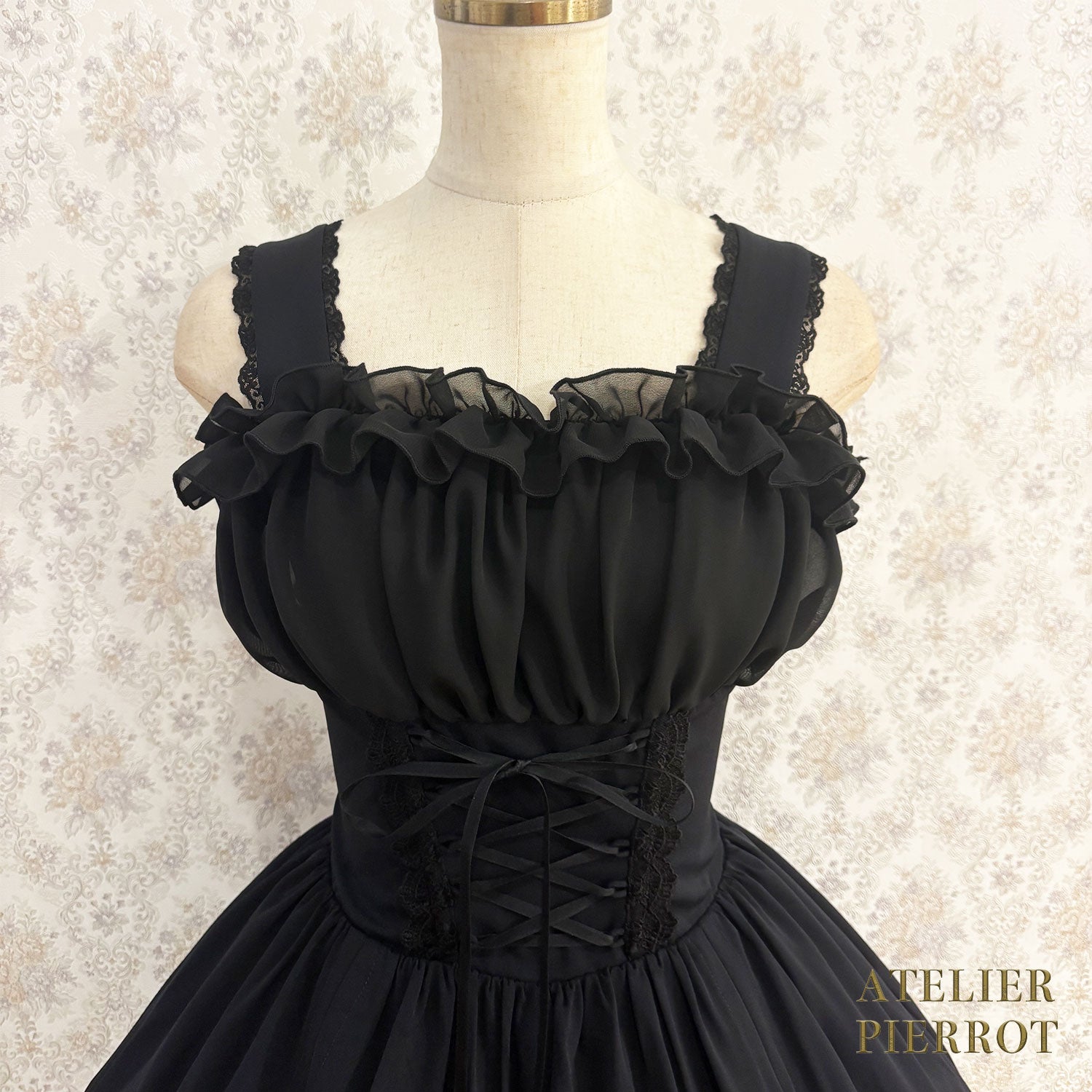 【ATELIER PIERROT】 Eternal Waltz Jumper Skirt ホワイト/ボルドー/パープル/ネイビー/ブラック×ホワイト/ブラック
