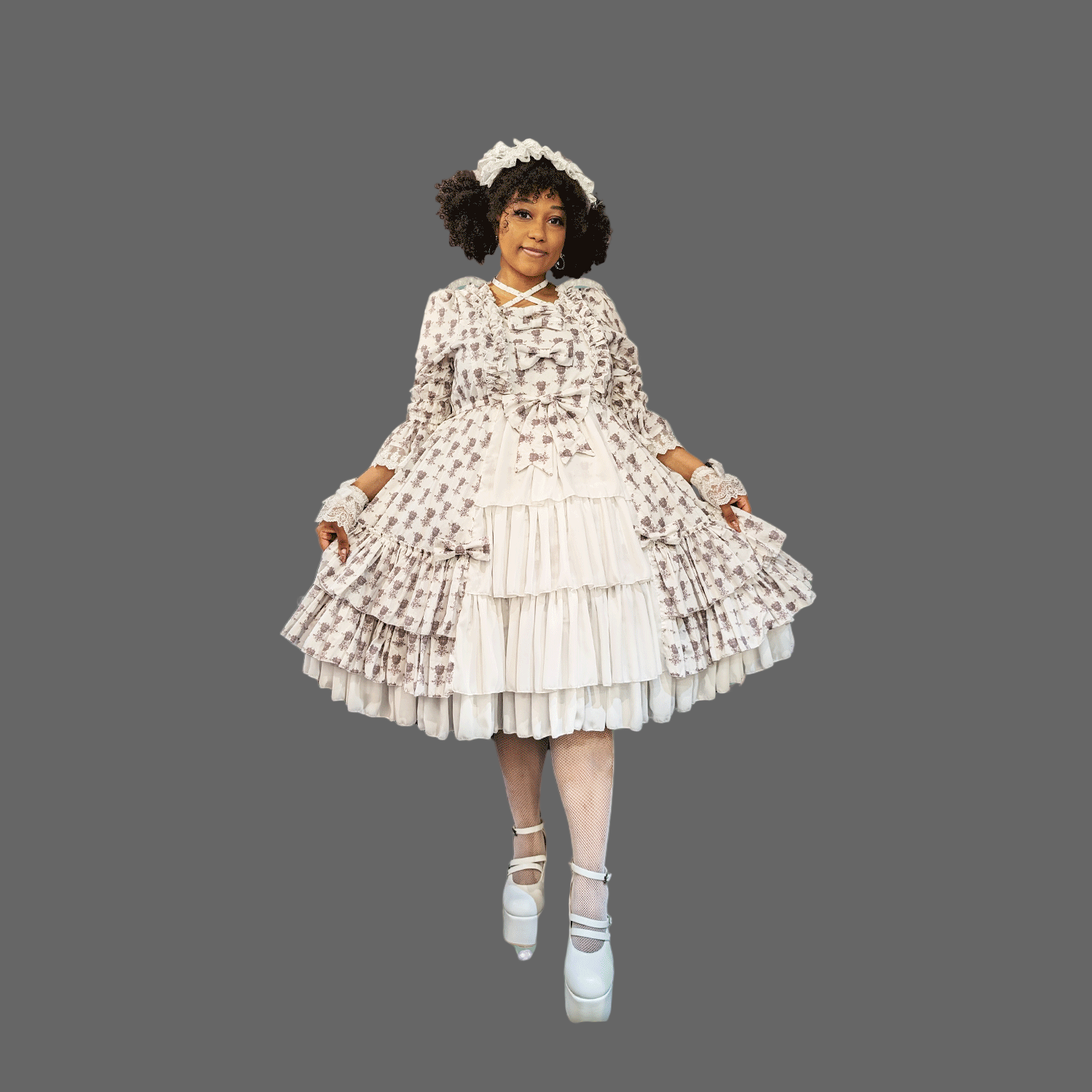 【ATELIER PIERROT】玫瑰色花束礼服尺寸2