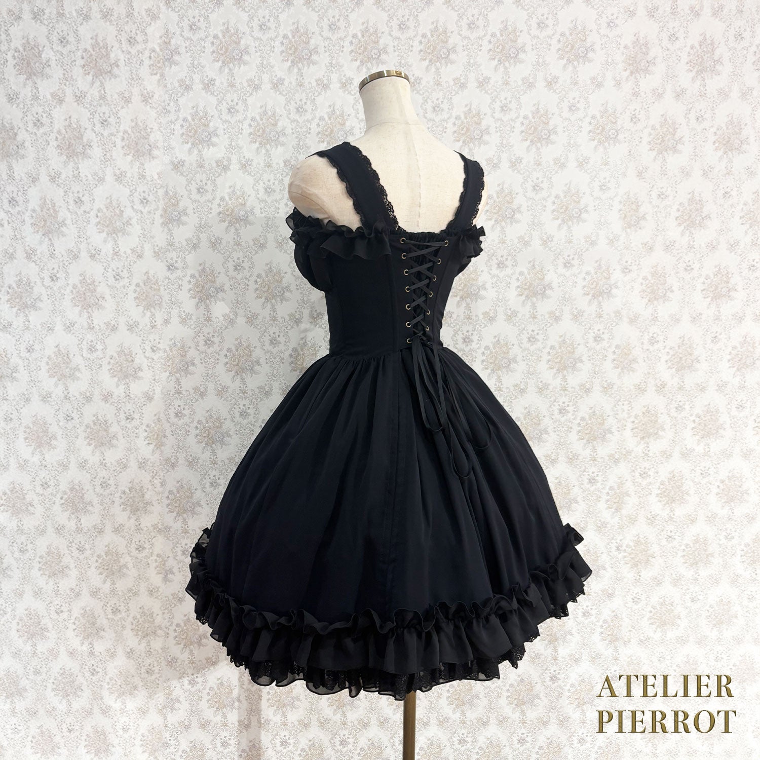 【ATELIER PIERROT】 Eternal Waltz Jumper Skirt ホワイト/ボルドー/パープル/ネイビー/ブラック×ホワイト/ブラック