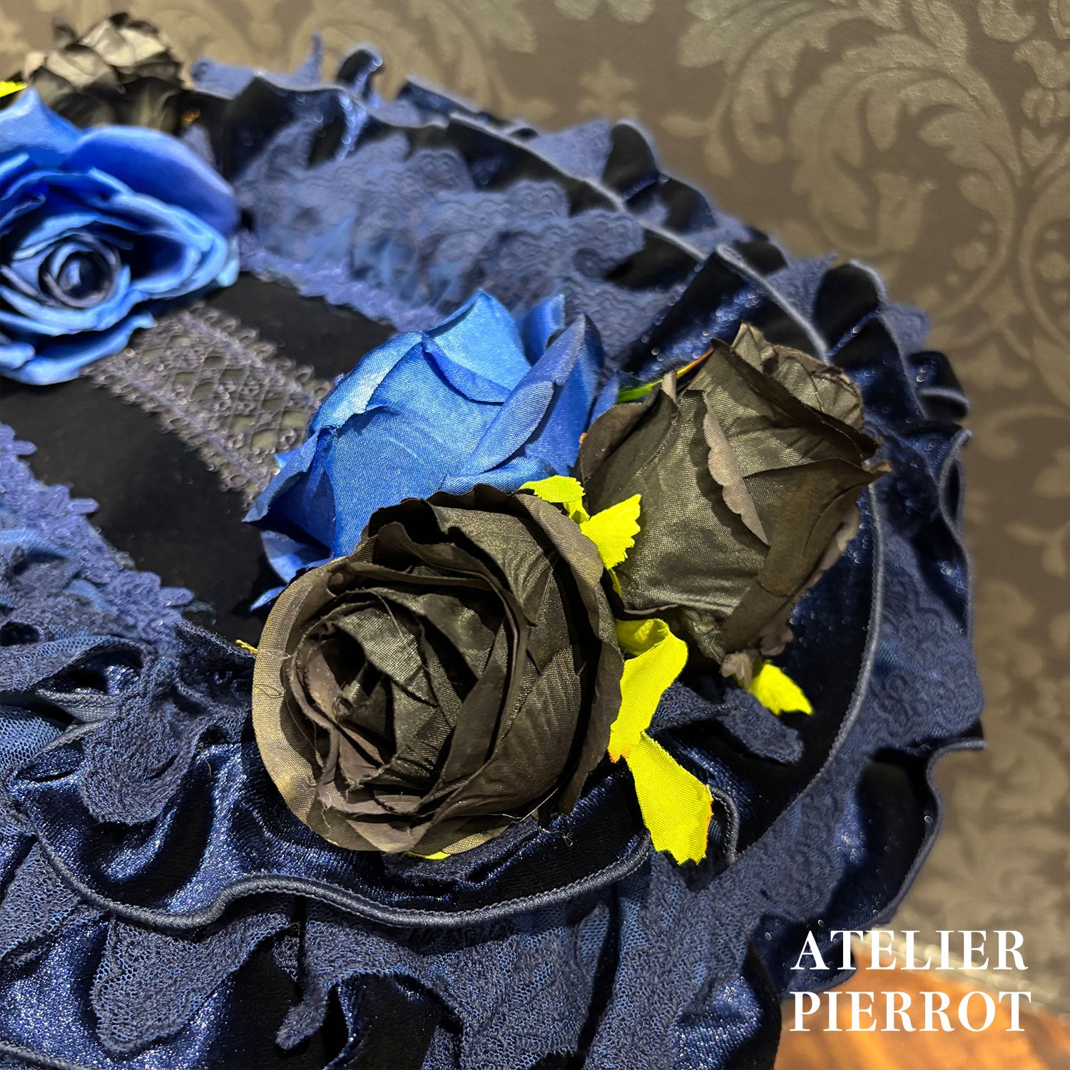 【ATELIER PIERROT】 Adenophora Grand Headdress Bordeaux/Marine/Schwarz★Von Anfang bis Mitte September entlassen★