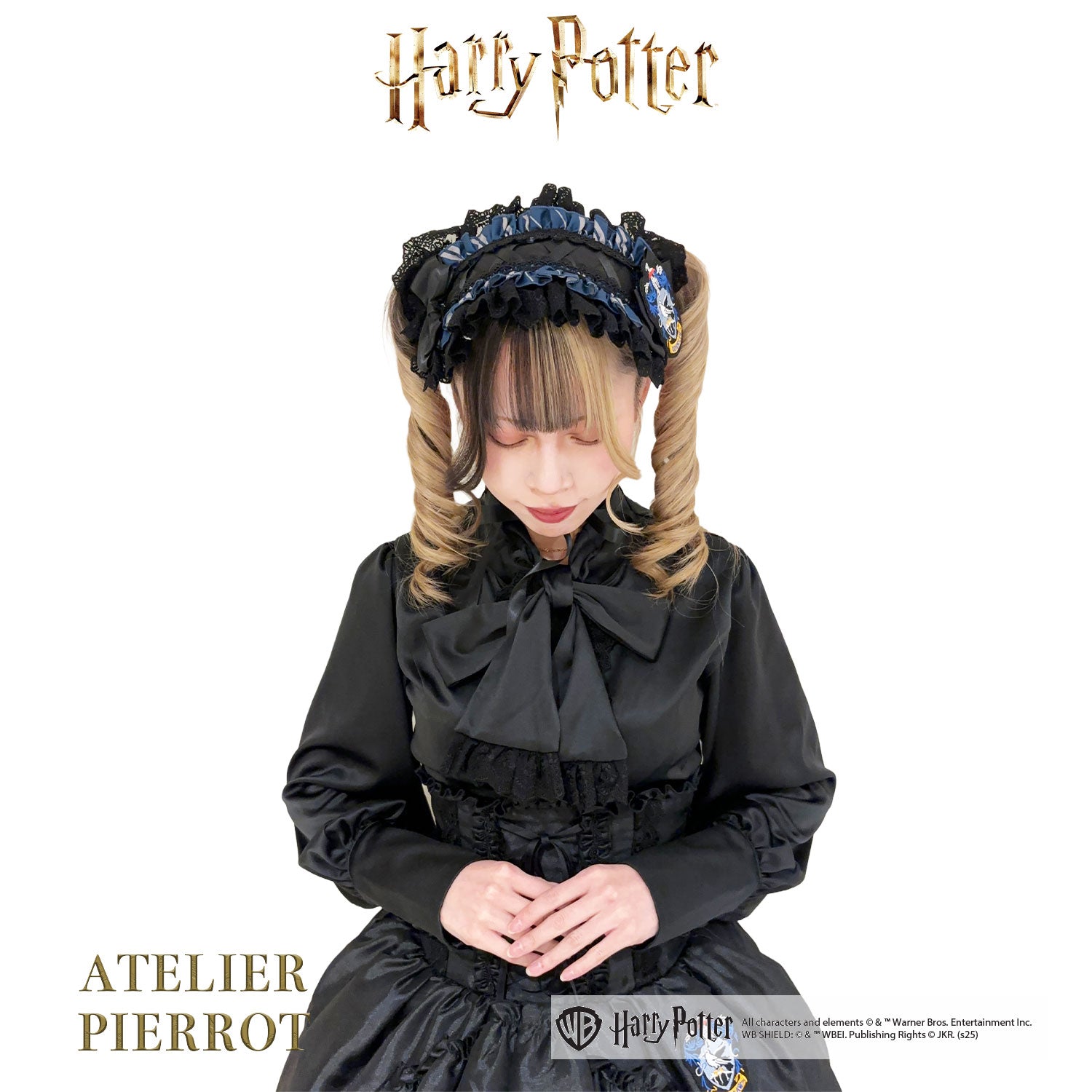 【ATELIER PIERROT】 Harry Potter ハリーポッター/編み上げヘッドドレス グリフィンドール/スリザリン/ハッフルパフ/レイブンクロー