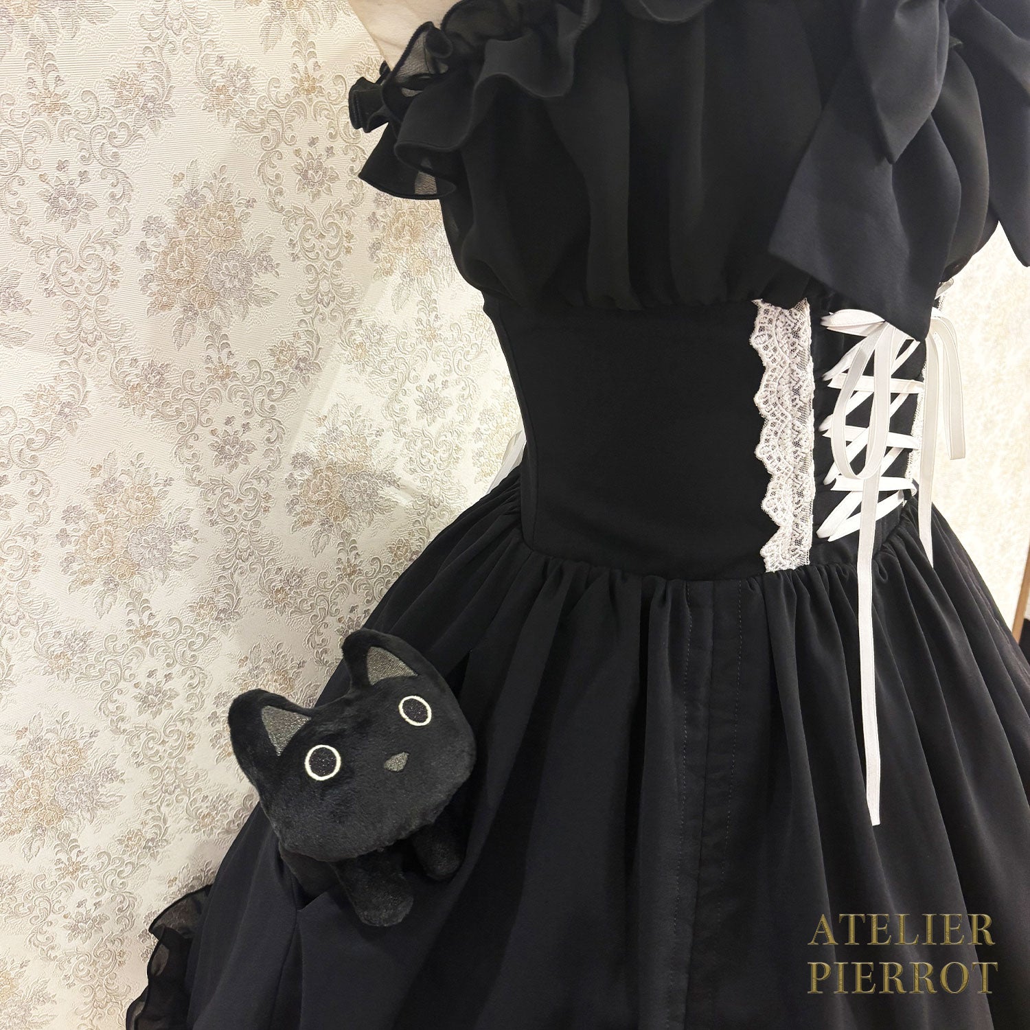 【ATELIER PIERROT】 Eternal Waltz Jumper Skirt ホワイト/ボルドー/パープル/ネイビー/ブラック×ホワイト/ブラック