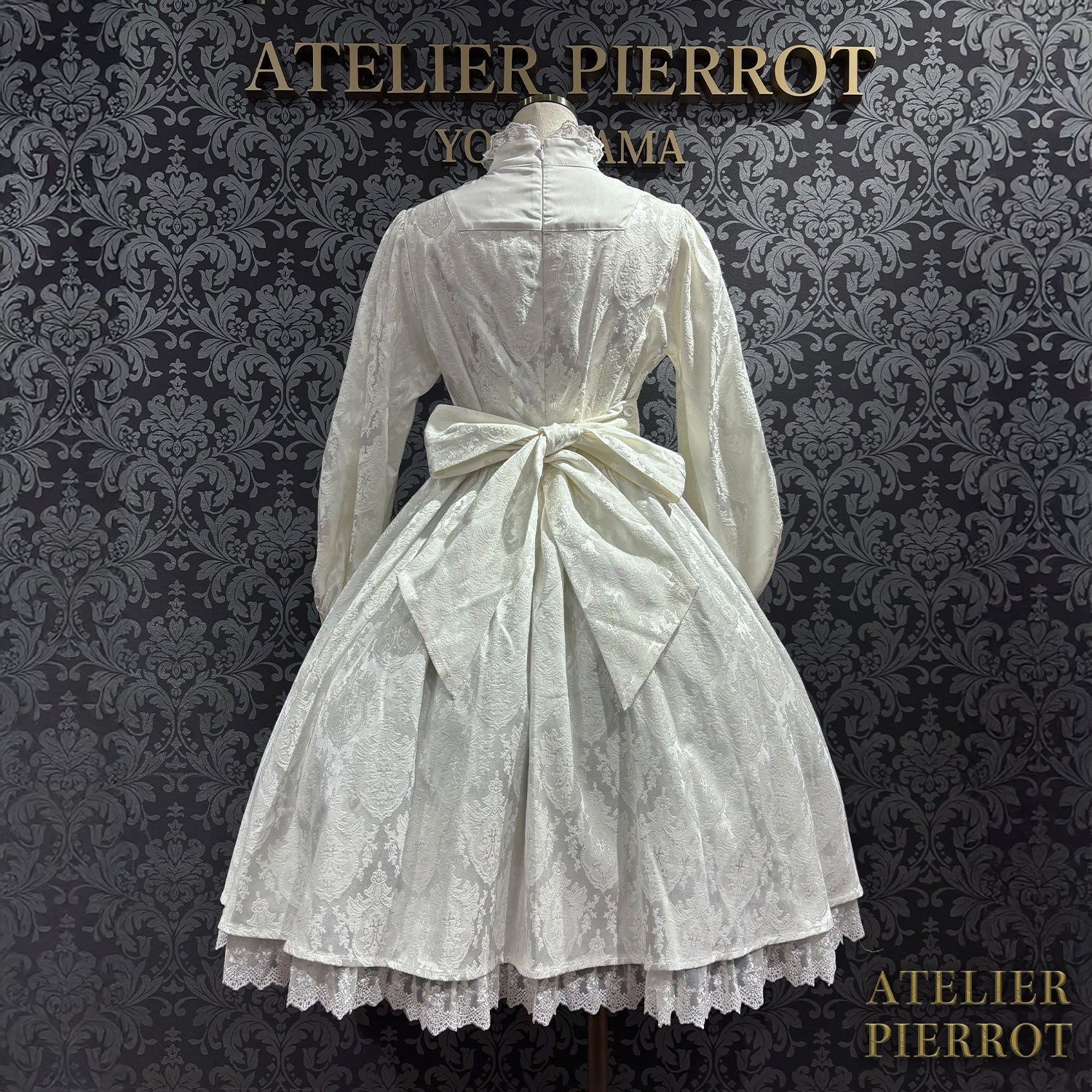 【ATELIER PIERROT】 Victorian Reverie Dress ホワイト/ボルドー/ネイビー/ブラック