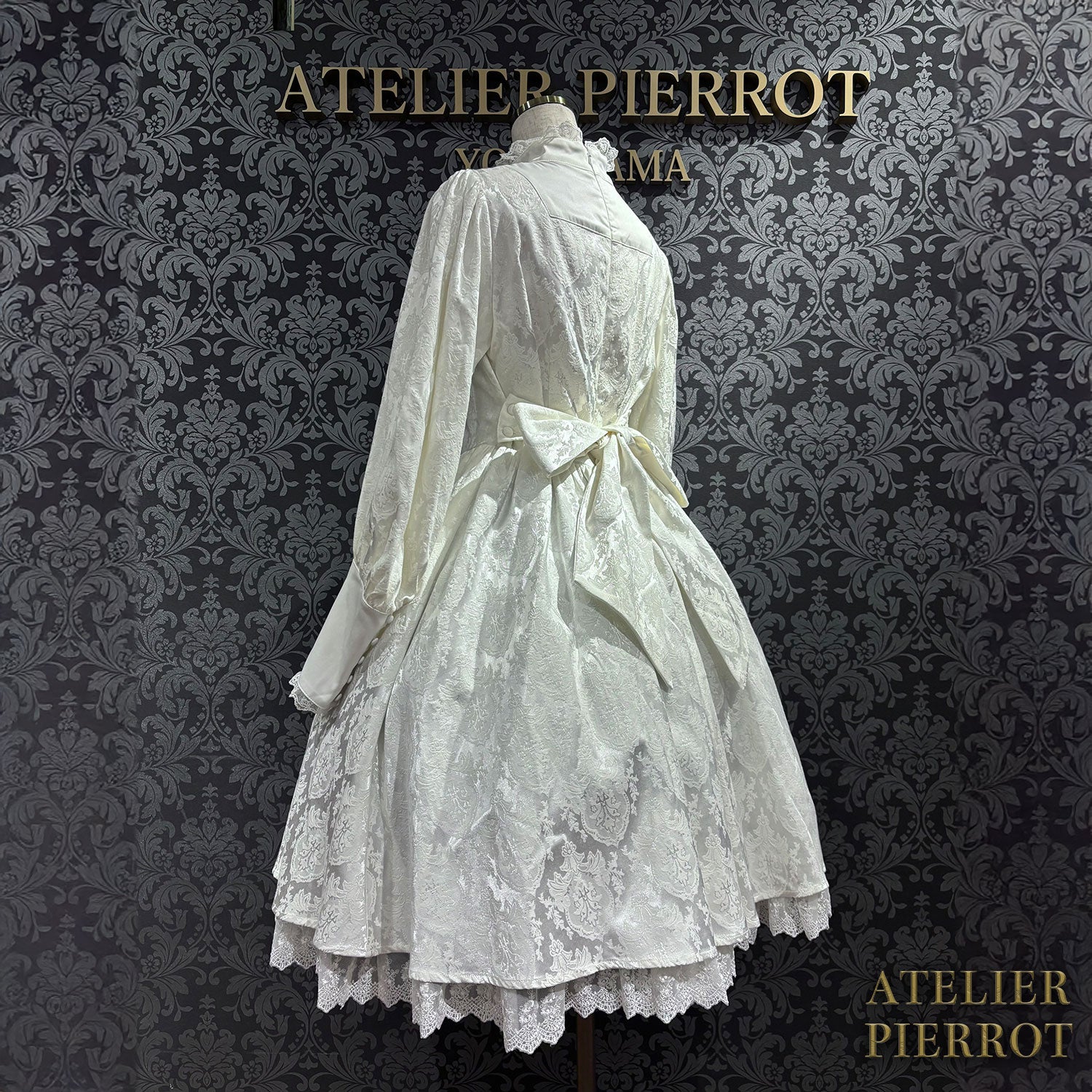【ATELIER PIERROT】 Victorian Reverie Dress ホワイト/ボルドー/ネイビー/ブラック
