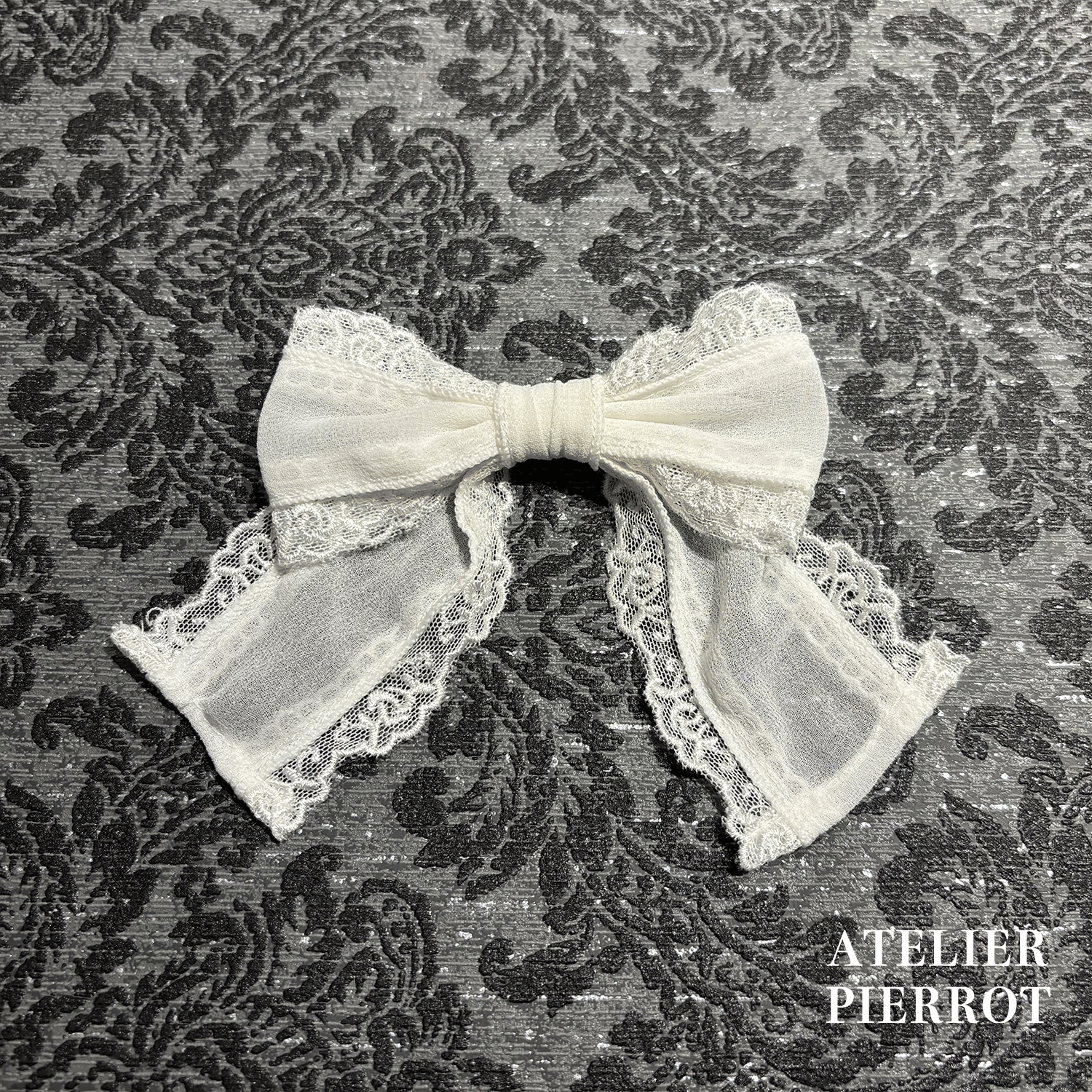 【ATELIER PIERROTLACE GRACE Choker White/Bordeaux/Purple/Green/Navy/Black★5 월 말에 출시되었습니다★