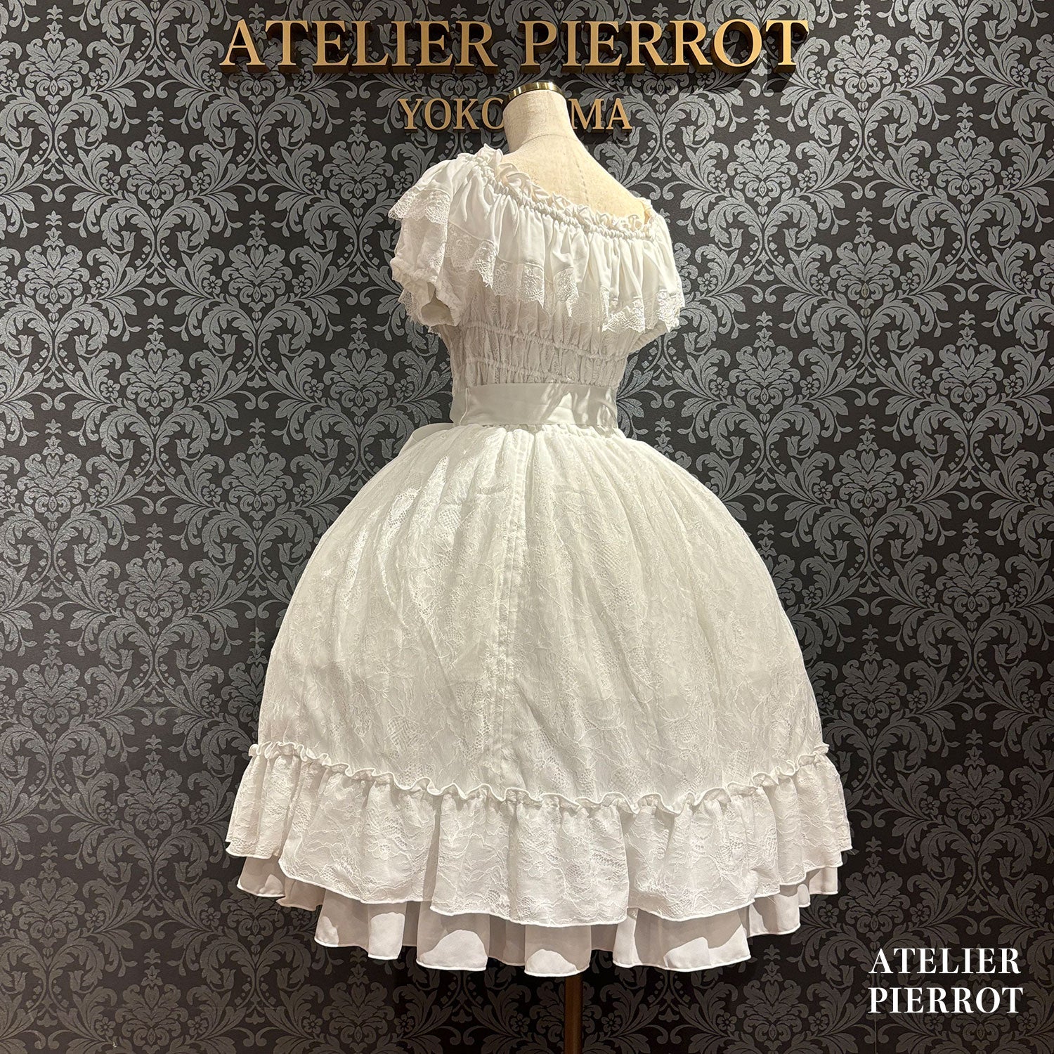 【ATELIER PIERROT】 Ruined Castle Dress 新色ホワイト/ボルドー/新色パープル/ネイビー/ホワイト×ブラック/ブラック