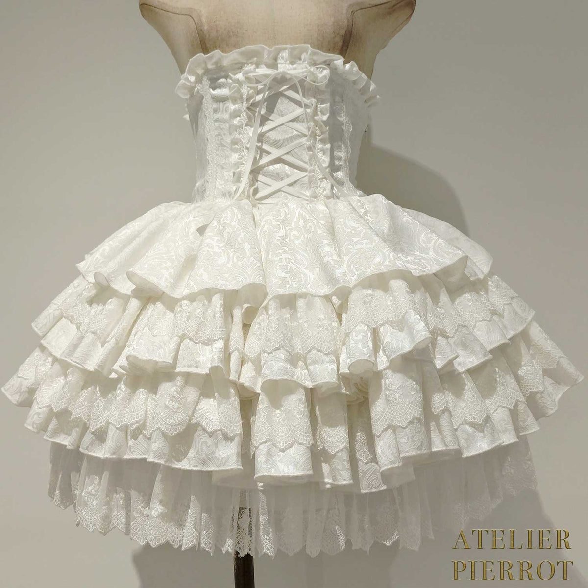 【ATELIER PIERROT】 Royal Nocturne Mini Corset Skirt ホワイト/ピンク/ワイン/グリーン/ネイビー/ブラック