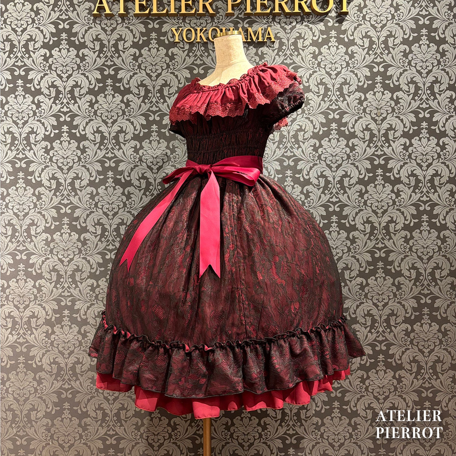 【ATELIER PIERROT】 Ruined Castle Dress 新色ホワイト/ボルドー/新色パープル/ネイビー/ホワイト×ブラック/ブラック
