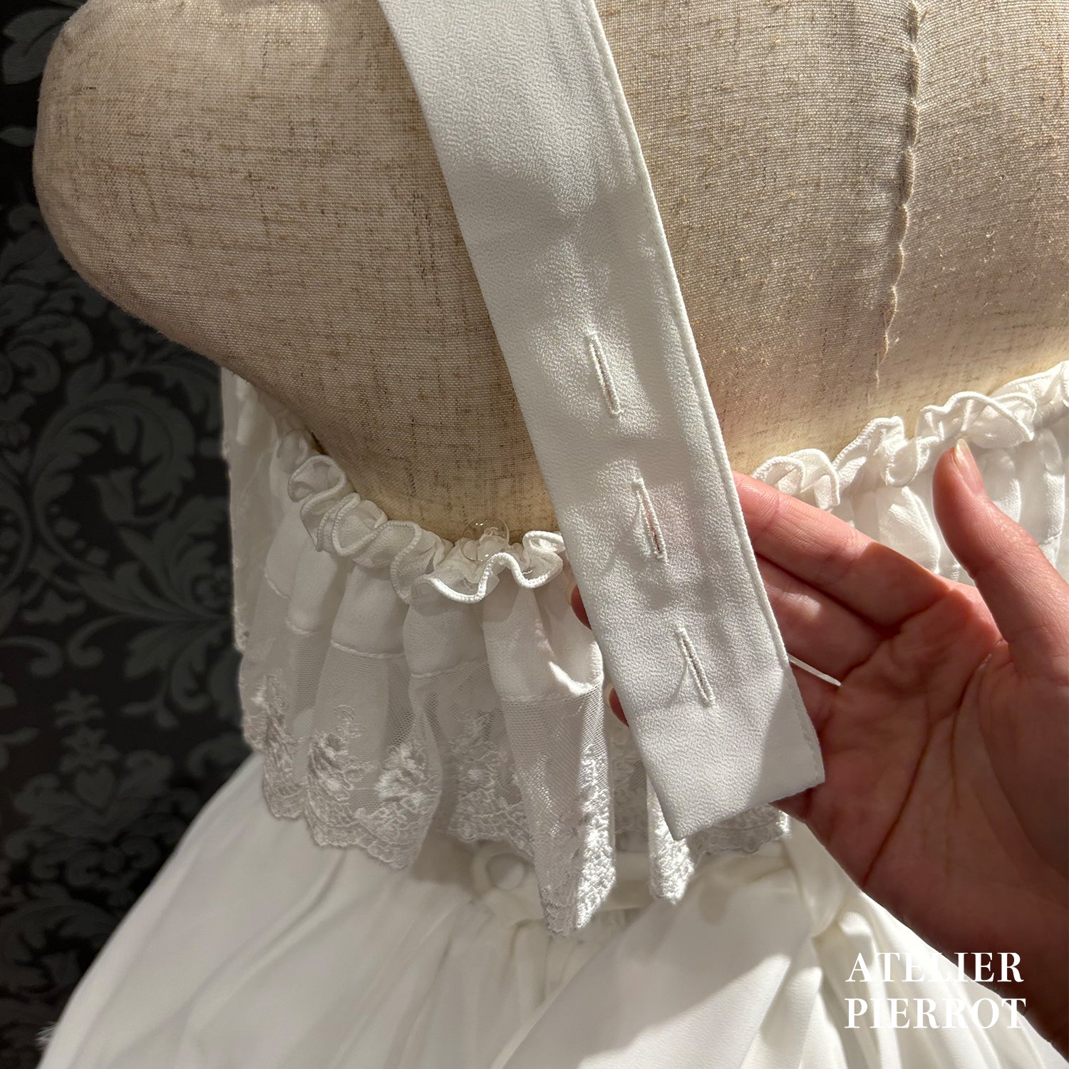 【ATELIER PIERROT】 ★ご予約受付中★ Cathedral Veil Jumper Skirt ホワイト/ボルドー/パープル/ネイビー/ブラック プラスサイズ