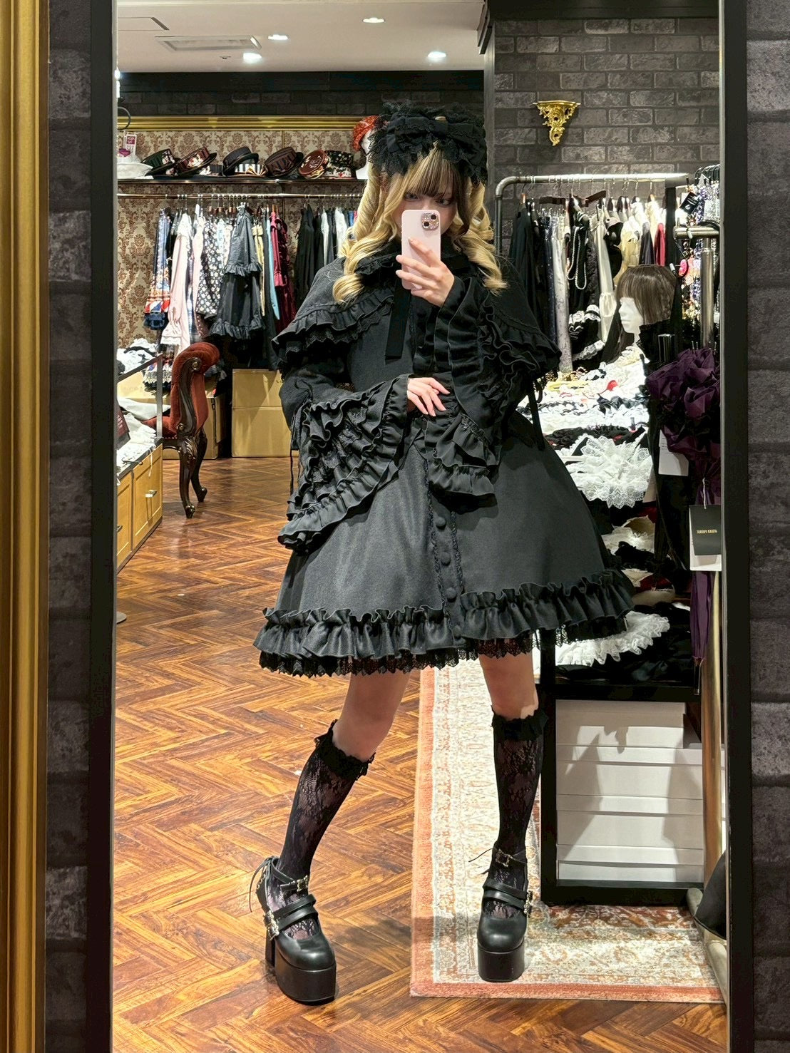 【ATELIER PIERROT】 Fleur d’Hiver Coat ホワイト/ボルドー/ネイビー/ブラック