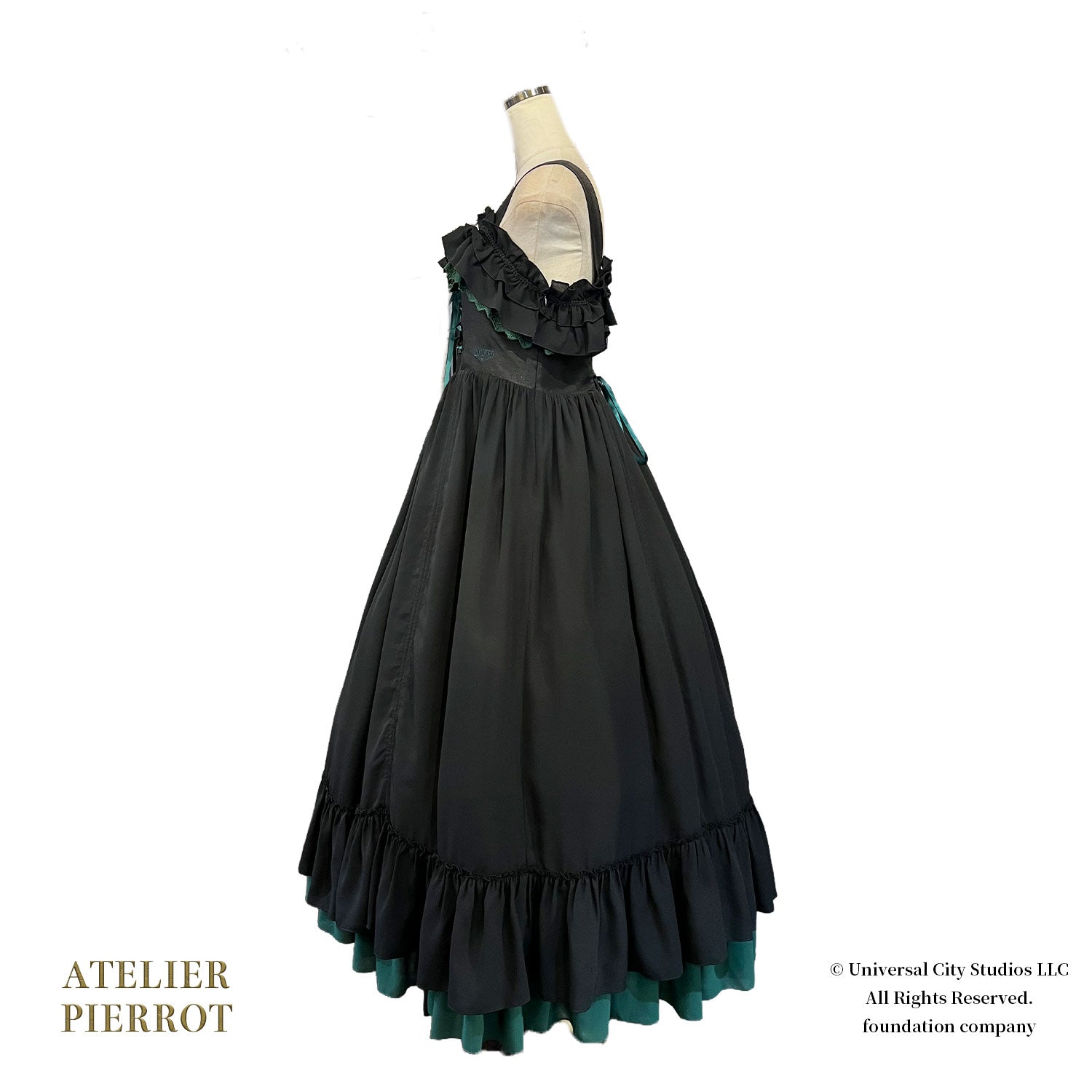 【ATELIER PIERROT】 WICKED/Elphaba’s Long Bustle JSK 黒×緑/黒×黒