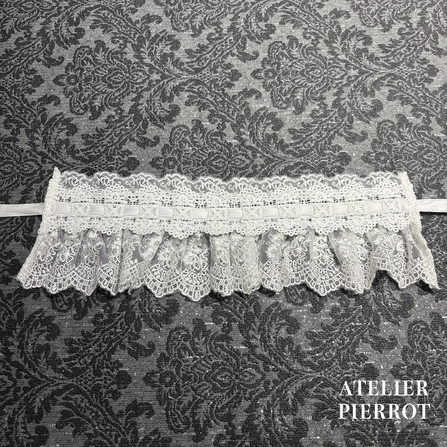 【ATELIER PIERROTLACE GRACE Choker White/Bordeaux/Purple/Green/Navy/Black★5 월 말에 출시되었습니다★