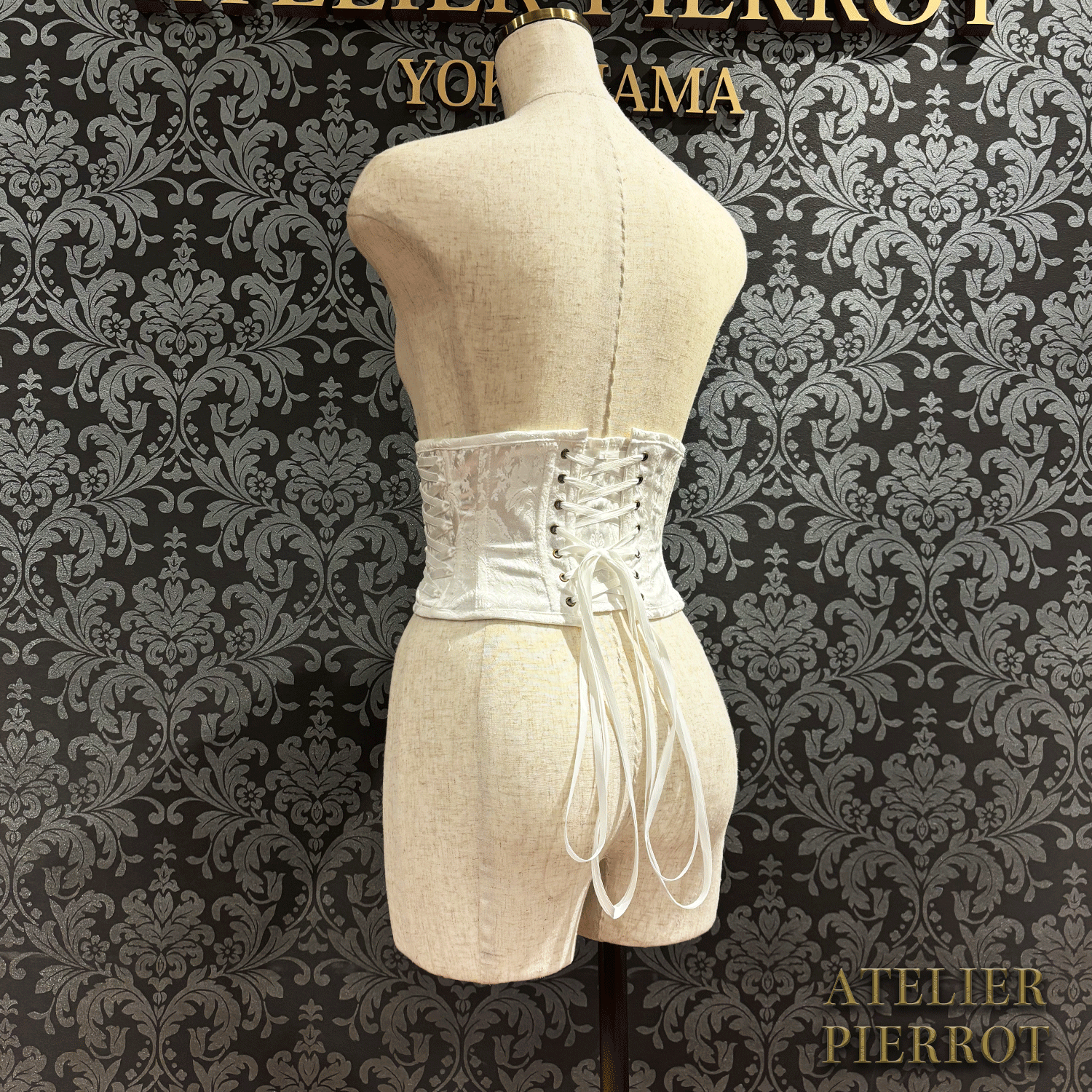 【ATELIER PIERROT】 Midnight Thorn Corset White/Wine/Navy/Black×White/Black